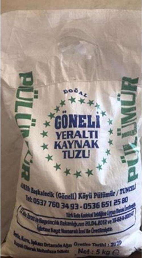 Pülümür Göneli Doğal kaynak Tuzu 5 Kg