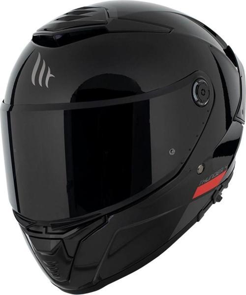 Kask Mt Thunder 4 Sv Solıd A1 Parlak Siyah Şeffaf Vizör