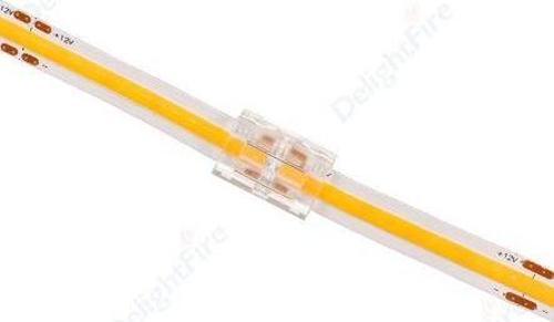 Ayt 10 Mm Çift Uçlu Konnektör Cob Led Şerit Köşe Birleştirme Aparatı 2 Pinli Cop Led Ek Soketi