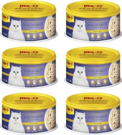 Delite Sos Içinde Ton Balığı Etli Konserve Kedi Maması 80 Gr X 6 Adet