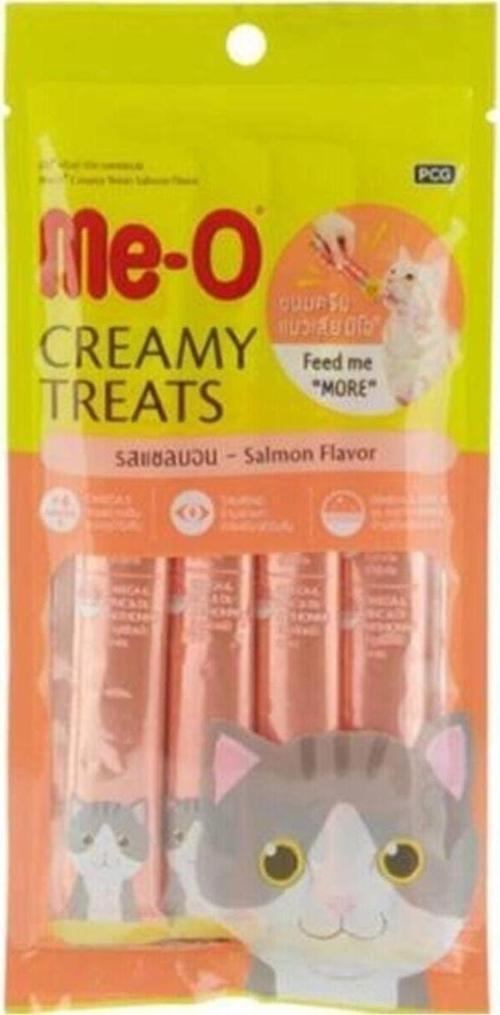 Meo Creamy Treats Somonlu Yaş Kedi Ödül Maması 15 Gr X 4