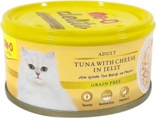 Meo Delite Tahılsız Jöle Içinde Ton Balıklı Ve Peynirli Yetişkin Kedi Konservesi 80 Gr X 6 Adet