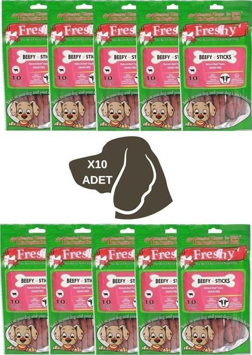Beefy Sticks - Sığır Tahılsız Çubuk Köpek Ödülü 100 Gr-10 Çubuk 10Lu Paket