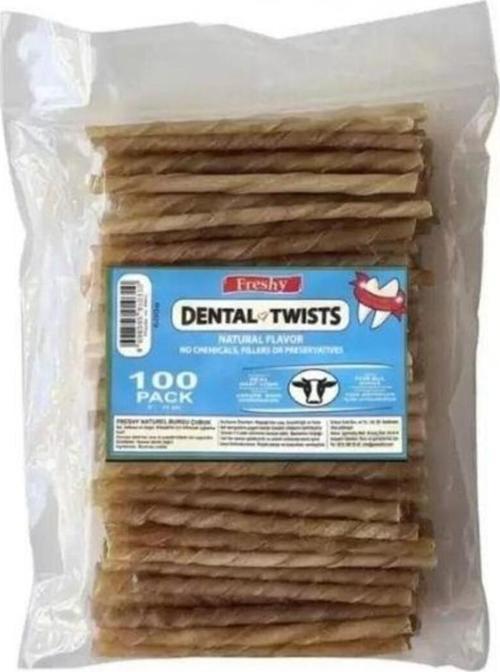 Dental Twist Doğal Burgu Çubuk Köpek Ödülü 600gr 100lü