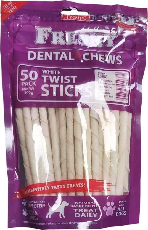 Dental Twists Sütlü Burgu Çubuk 50'li Paket 300 gr