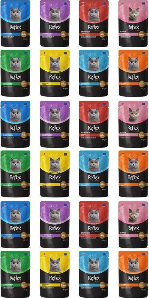 Karışık Soslu Kedi Yaş Maması Kedi Pouch 85 Gr X 24 Adet