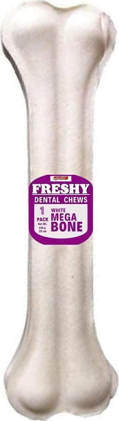 Mega Chew Bone White Orta Ve Büyük Irk Köpekler Sütlü Çiğneme Kemiği Ödül Maması 25 Cm 220 Gr