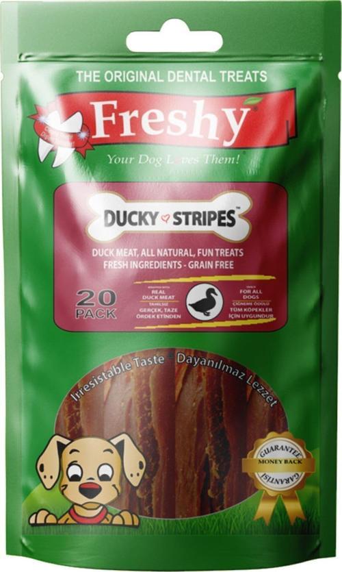 Taze Ördek Eti Şerit Köpek Ödülü 20"li 80gr