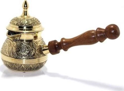 Büro Ev Ofis Kahve Keyfi için 13,5CM Pirinç Yapım Dekoratif Cezve
