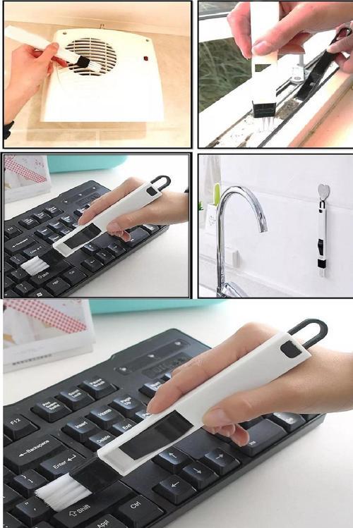 Büro Ev Ofis Yazlık Hijyeni için Mini Dar Bölge Köşe Bucak Temizler Kürekli Toz Fırçası