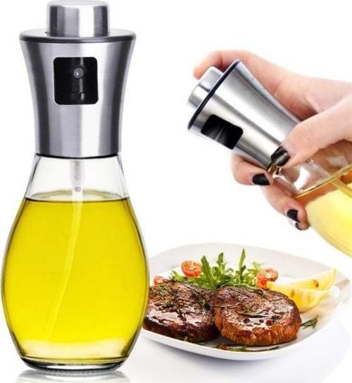 Büro Ev Ofis Mutfağı için 2ADET Yağ Limon Sos Sirke Spreyli Şişe Seti