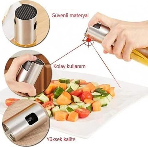 Büro Ev Ofis Mutfağı için Cam Şişe Spreyli Sosluk Sirkelik Limonluk Yağdanlık