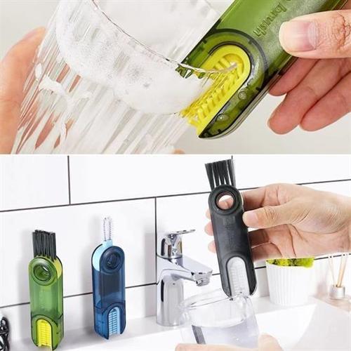Büro Ev Ofis Yazlık Hijyeni için 3 Fonksiyon Mutfak Banyo Araç İçi Detaylı Temizlik Fırçası