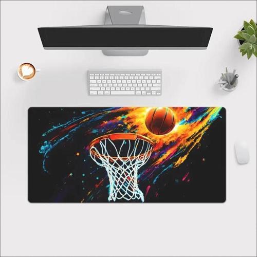 70X30 CM BASKETBOL POTASI TEMALI KAYDIRMAZ TABAN SPEED YÜZEY OYUNCU MOUSE PAD GAMİNG