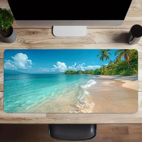 70X30 CM DENİZ DALGASI TEMALI KAYDIRMAZ TABAN SPEED YÜZEY OYUNCU MOUSE PAD GAMİNG