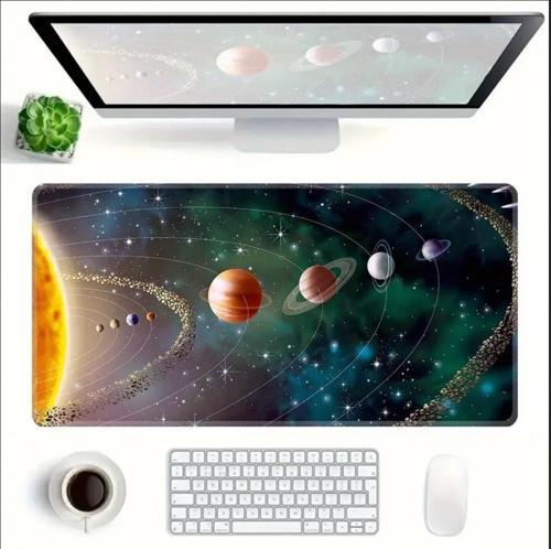 70X30 CM GÜNEŞ SİSTEMİ TEMALI KAYDIRMAZ TABAN SPEED YÜZEY OYUNCU MOUSE PAD GAMİNG