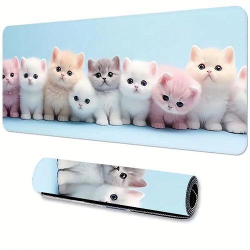 70X30 CM SEVİMLİ KEDİLER TEMALI KAYDIRMAZ TABAN SPEED YÜZEY OYUNCU MOUSE PAD GAMİNG