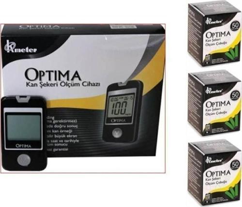 Optima Kan Sekeri Ölçüm Cihazı + 3 Kutu Strip (150 Adet)