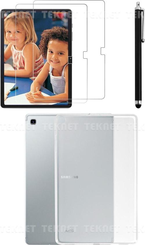 Samsung Galaxy Tab A7 Lite T225 8.7 Inç Uyumlu Silikon Tablet Kılıfı Kalem Ekran Koruyucu Seti