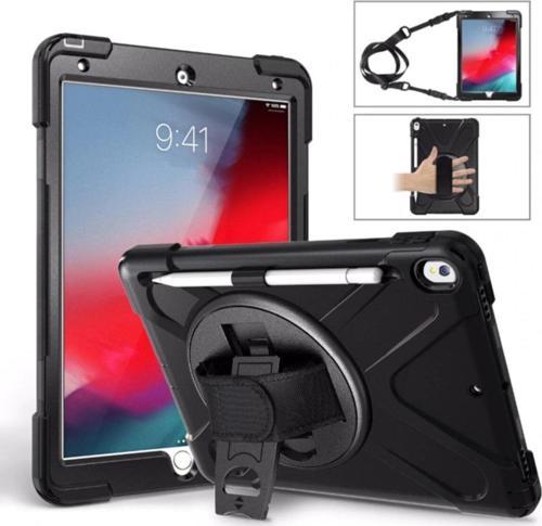 Apple Ipad 7. Nesil 10.2 Kılıf Zırhlı Darbe Etkili Silikon Defender Tank Standlı Kılıf