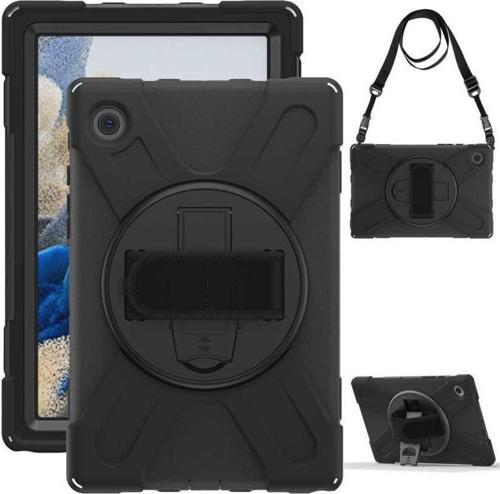 Samsung Galaxy Tab A8 10.5 Sm-x200 / X205 / X207 Boyun/omuz Askılı Zırh Tasarım Defender Kılıf