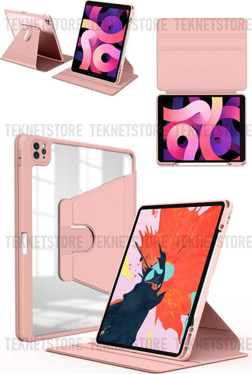 Apple Ipad Pro 3. Ve 4. Nesil M1-m2 Çip 2021 / 2022 11'' Inç Uyumlu Kalemlikli Standlı Klılıf
