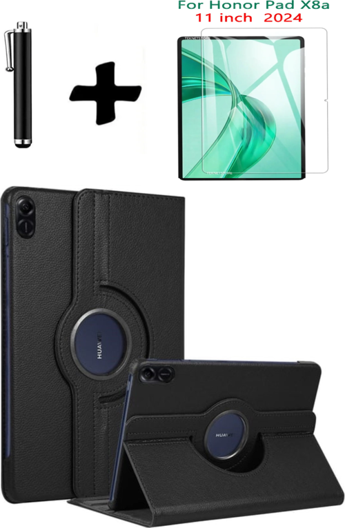 Honor Pad X8A 11 inç 360° Dönebilen Standlı Tablet Kılıfı Ekran Koruyucu ve Kalem Seti 