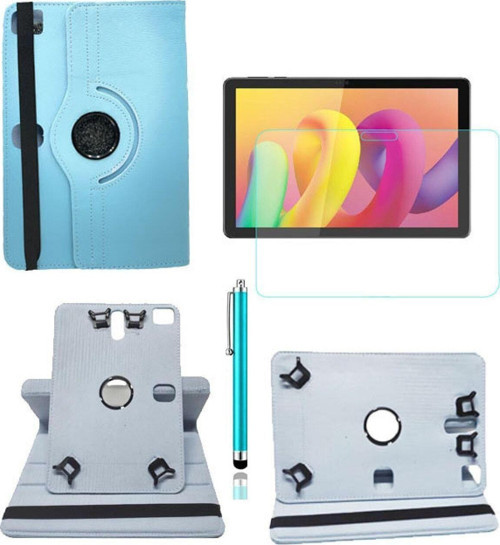 Tcl Tab 10l 10.1" Uyumlu Kılıf 360° Dönerli Unıversal Standlı Kılıf Nano Ekran Koruyucu Kalem