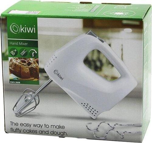KİWİ KMX-3608 ELEKTRİKLİ EL MİKSERİ 2PCS METAL ÇIRPMA APARATI - 2PCS HAMUR KANCASI 5 KADEME HIZ ÇIRPICI ÇIKARTMA DÜĞMELİ