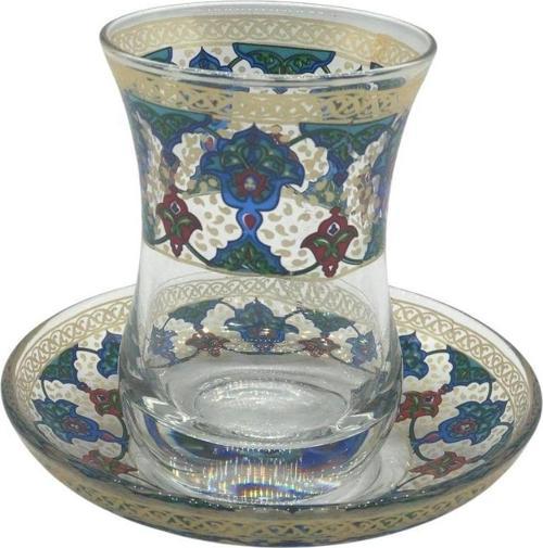 Desenli 6 Kişilik Çay Bardağı Seti