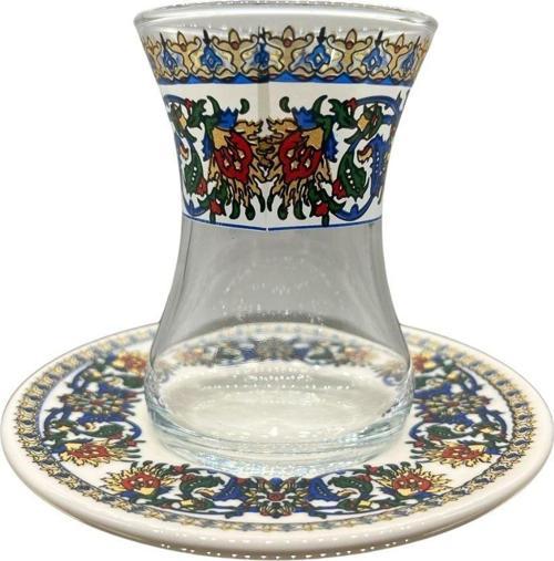 Desenli 6 Kişilik Çay Bardağı Seti