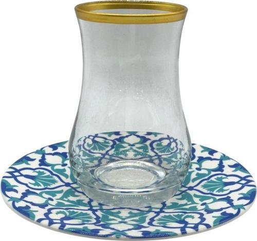 Desenli 6 Kişilik Çay Bardağı Seti
