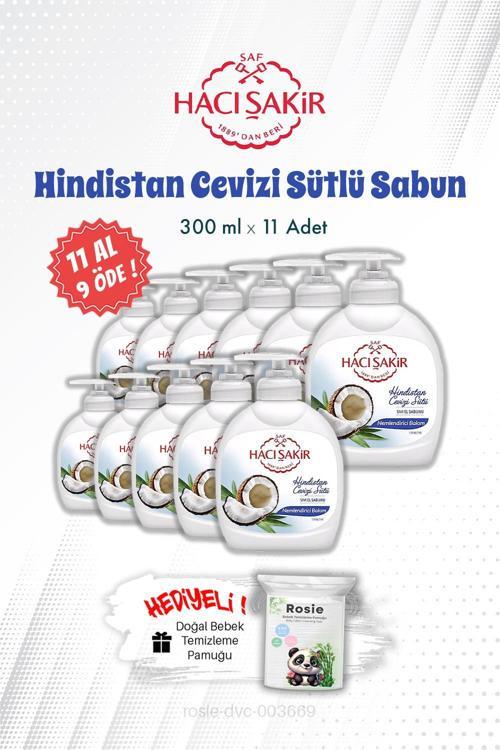 11 AL 9 ÖDE 300 ML Hacı Şakir Hindistan Cevizi Sütlü Sıvı El Sabunu ve ROSIE