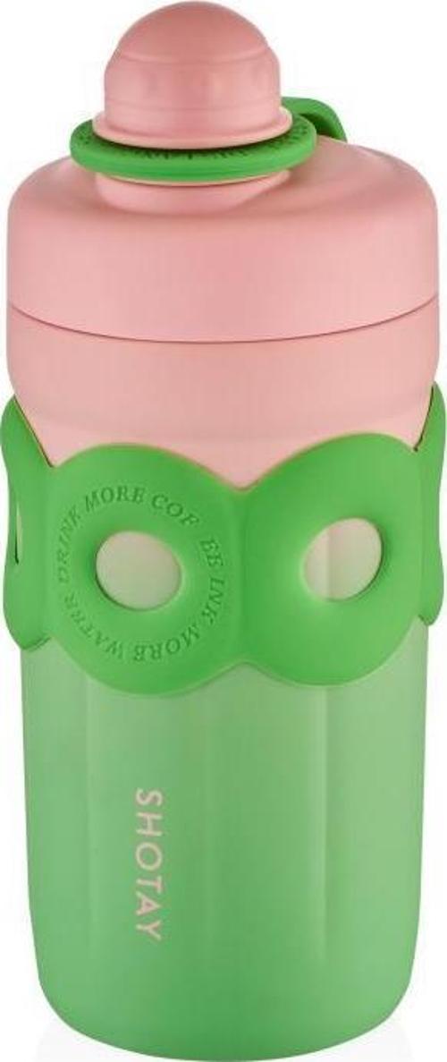 Donat Çelik Matara Çocuk 500Ml Yeşil Pembe
