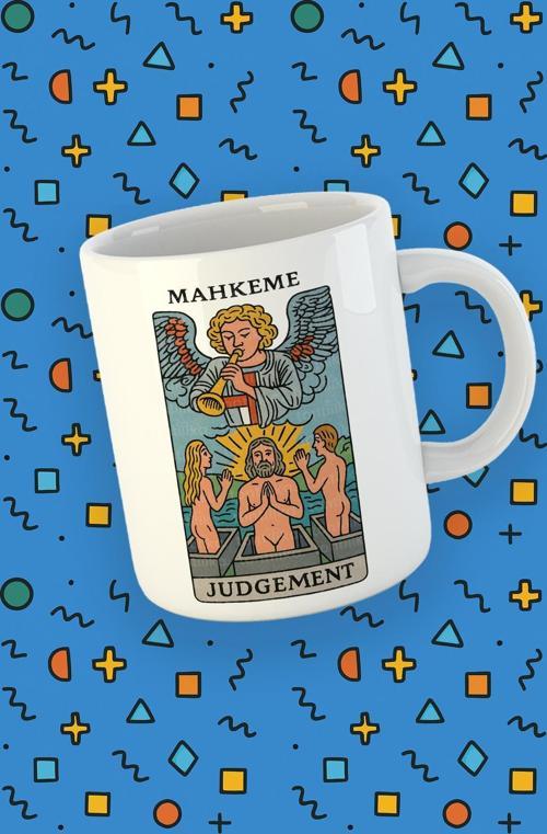 Kartura Koleksiyonu – Tarot Mahkeme Kartı Özel Tasarım Kupa Bardak