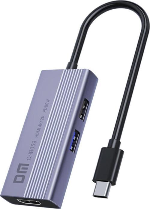 CHB059 Type-C To 4K HDMI 2*usb-A Pd 60W Sd ve Micro Sd Kart Okuyucu Çoklayıcı Hub