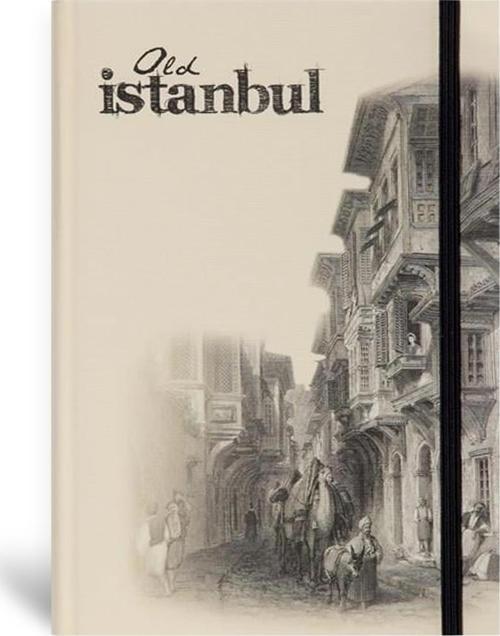 Eski İstanbul Cep Journal Çizgili Lastikli Cumbalı