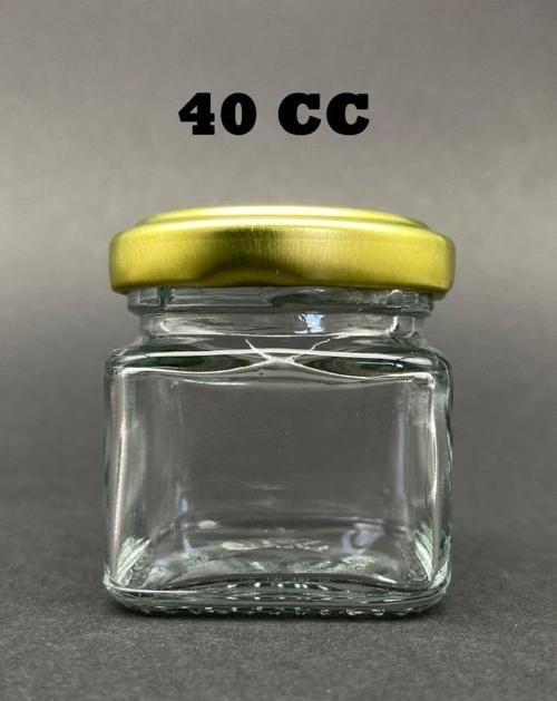 10 Adet Metal Gold Kapaklı Cam 40cc Mini Baharat Süs Saklama Kabı Kavanozu
