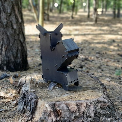 Mini Roket Soba Portatif Sırt Çantasında Taşınabilir Kampçılar için ideal