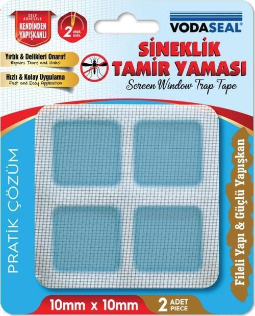 VodaSeal Yapışkanlı Sineklik Tamir Yaması 10 x 10 mm. - 2 Parça