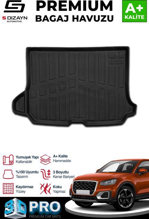 Audi Q2 3D Pro Bagaj Havuzu 2016 Üzeri A+ Kalite
