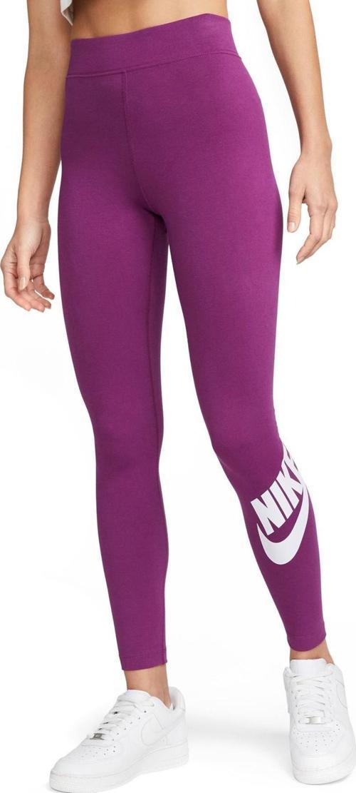 Sportswear Club High-Rise Leggings Yüksek Belli Pamuklu Mor Tayt