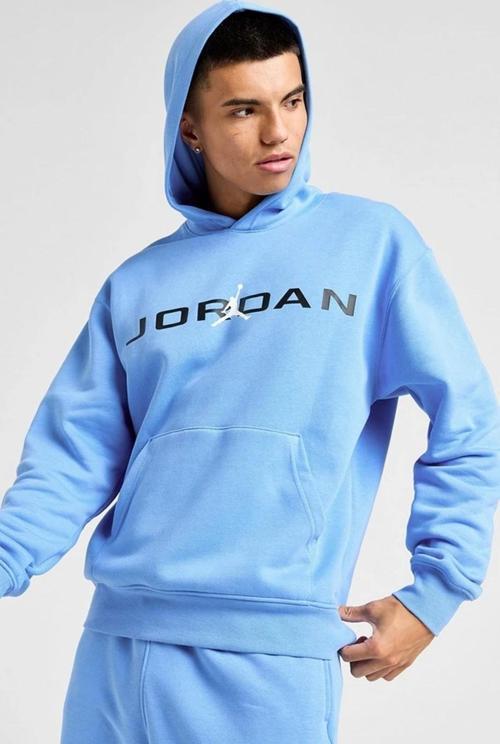 Jordan Essentials Men's Fleece Hoodie Erkek Kapüşonlu Sweatshirt Mavi