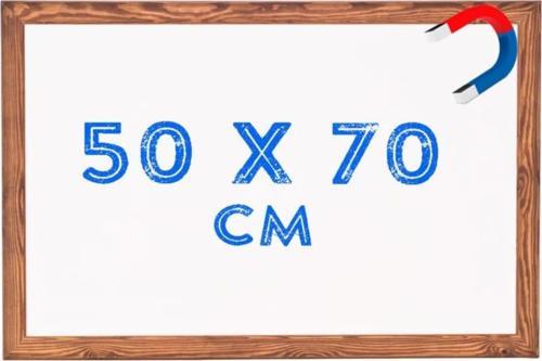 Gerçek Metal Yüzey 50X70 Cm Beyaz Yazı Tahtası Ahşap Çerçeveli