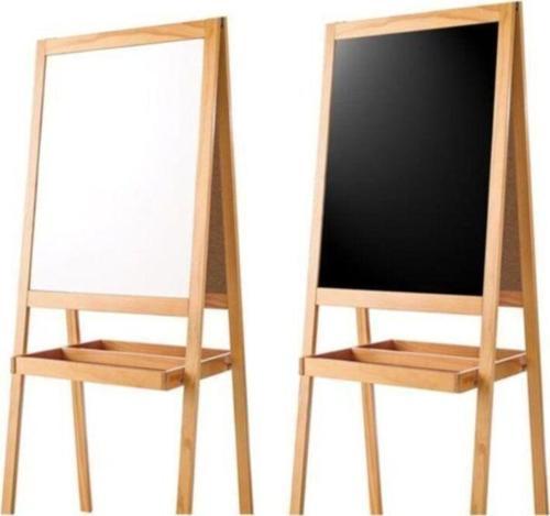 Çift Taraflı Ahşap Ayaklı Çocuk Yazı Tahtası