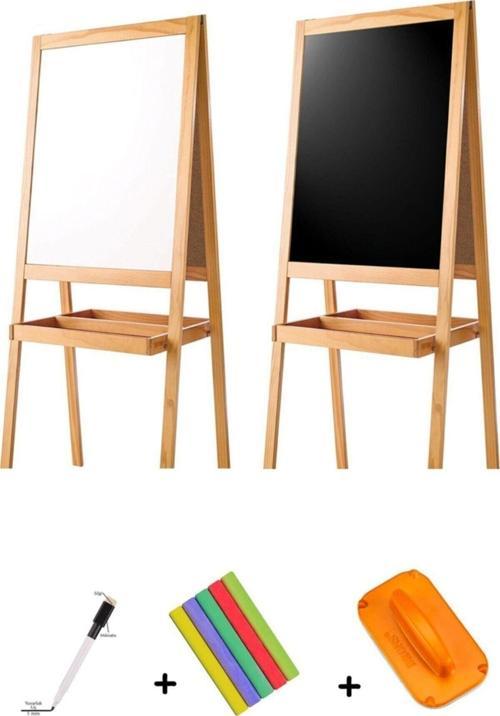 Ahşap Çift Taraflı Ayaklı Yazı Tahtası