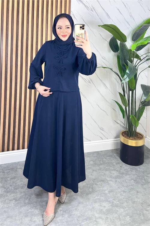 kadın elbise bluz ikili takım NMS032