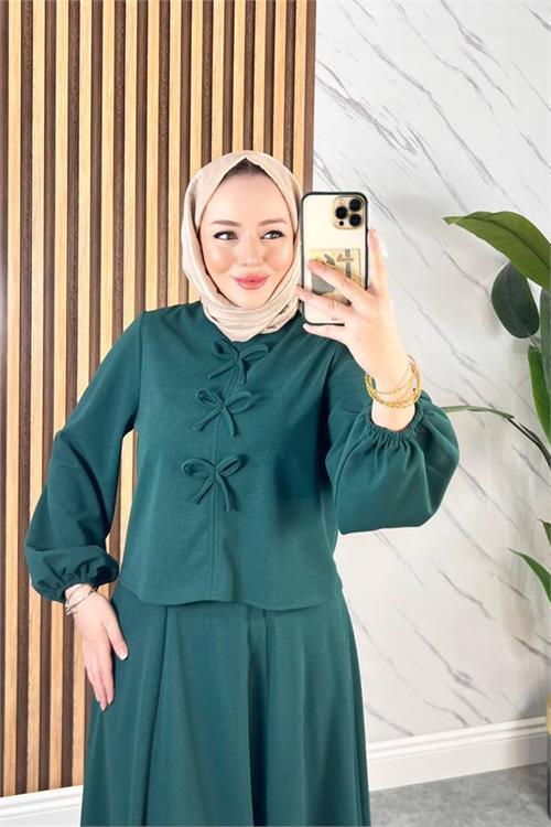 kadın elbise bluz ikili takım NMS032