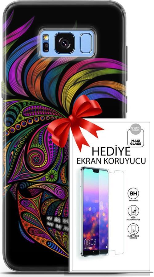 Samsung Galaxy S8 Plus Kılıf Orijinal Seri Punky 14 Colorful Punk Cover Kılıf + Ön Ekran Koruyucu