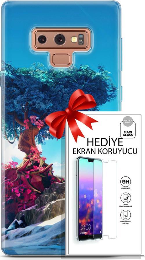 Samsung Galaxy Note 9 Kılıf Orijinal Seri Neo 04 Spiderman Silikon Kılıf + Ekran Koruyucu Full Koruma